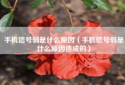 手机信号弱是什么原因（手机信号弱是什么原因造成的）