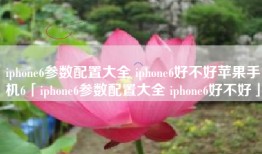 iphone6参数配置大全 iphone6好不好苹果手机6「iphone6参数配置大全 iphone6好不好」