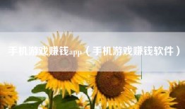 手机游戏赚钱app（手机游戏赚钱软件）