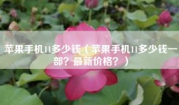 苹果手机11多少钱（苹果手机11多少钱一部？最新价格？）