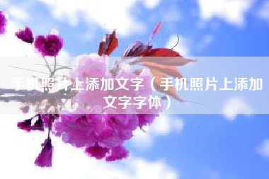 手机照片上添加文字（手机照片上添加文字字体）